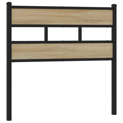 Testiera Rovere Sonoma 90 cm in Ferro e Legno Multistrato