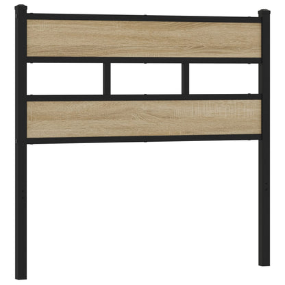 Testiera di Ricambio Rovere Sonoma 100 cm in Ferro e Legno Multistrato