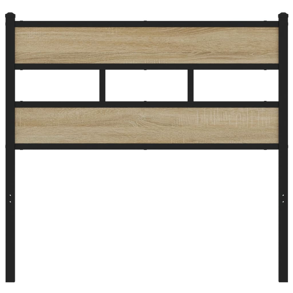 Testiera di Ricambio Rovere Sonoma 100 cm in Ferro e Legno Multistrato
