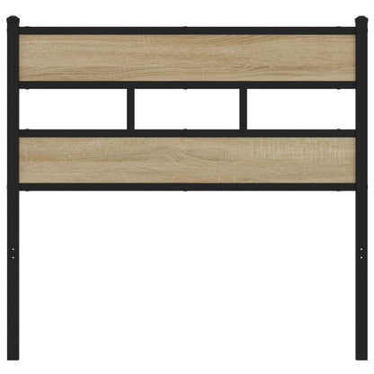 Testiera Rovere Sonoma 107 cm in Ferro e Legno Multistrato
