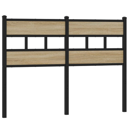 Testiera di Ricambio Rovere Sonoma 120 cm in Ferro e Legno Multistrato