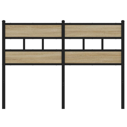 Testiera di Ricambio Rovere Sonoma 120 cm in Ferro e Legno Multistrato