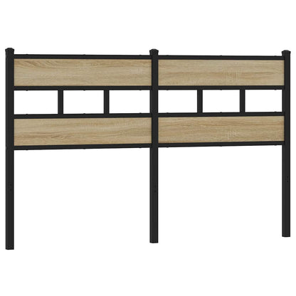Testiera di Ricambio Rovere Sonoma 140 cm in Ferro e Legno Multistrato