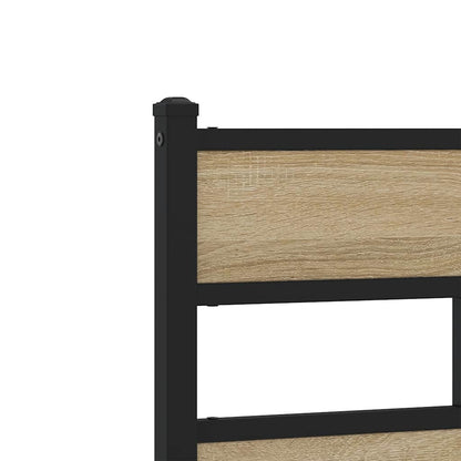 Testiera di Ricambio Rovere Sonoma 140 cm in Ferro e Legno Multistrato