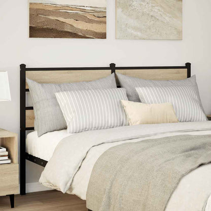 Testiera di Ricambio Rovere Sonoma 140 cm in Ferro e Legno Multistrato