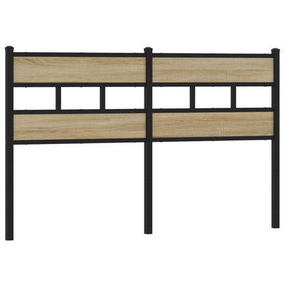 Testiera Rovere Sonoma 160 cm in Ferro e Legno Multistrato