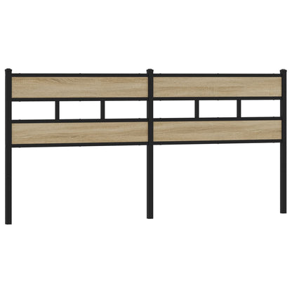Testiera Rovere Sonoma 180 cm in Ferro e Legno Multistrato