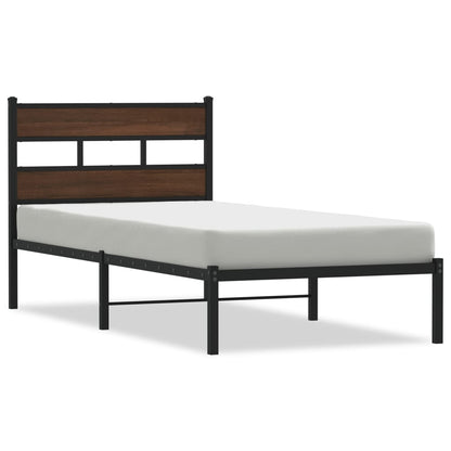Giroletto senza Materasso con Testiera Rovere Marrone 107x203cm
