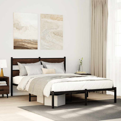 Giroletto senza Materasso con Testiera Rovere Marrone 150x200cm