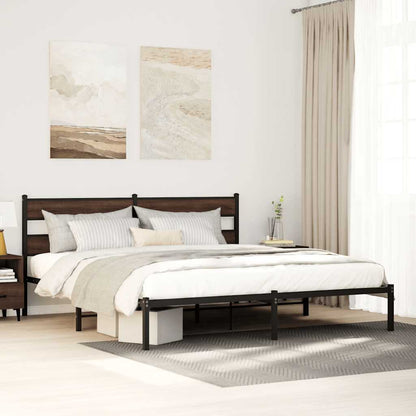 Giroletto senza Materasso con Testiera Rovere Marrone 190x200cm