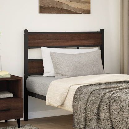 Testiera di Ricambio Rovere Marrone 75 cm in Acciaio e Truciolato