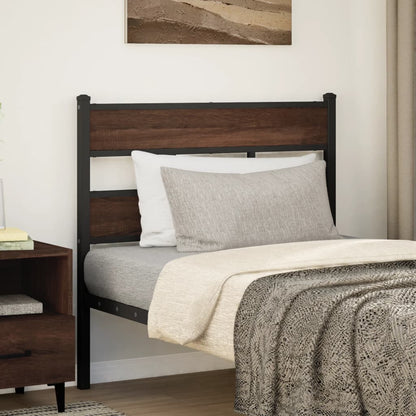 Testiera di Ricambio Rovere Marrone 80 cm in Acciaio e Truciolato