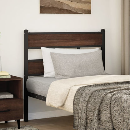 Testiera di Ricambio Rovere Marrone 100 cm in Acciaio e Truciolato