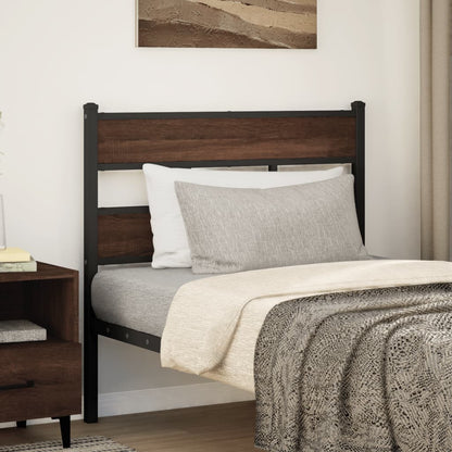 Testiera di Ricambio Rovere Marrone 107 cm in Acciaio e Truciolato