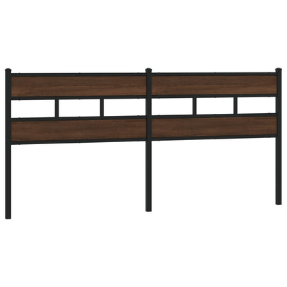 Testiera di Ricambio Rovere Marrone 180 cm in Acciaio e Truciolato