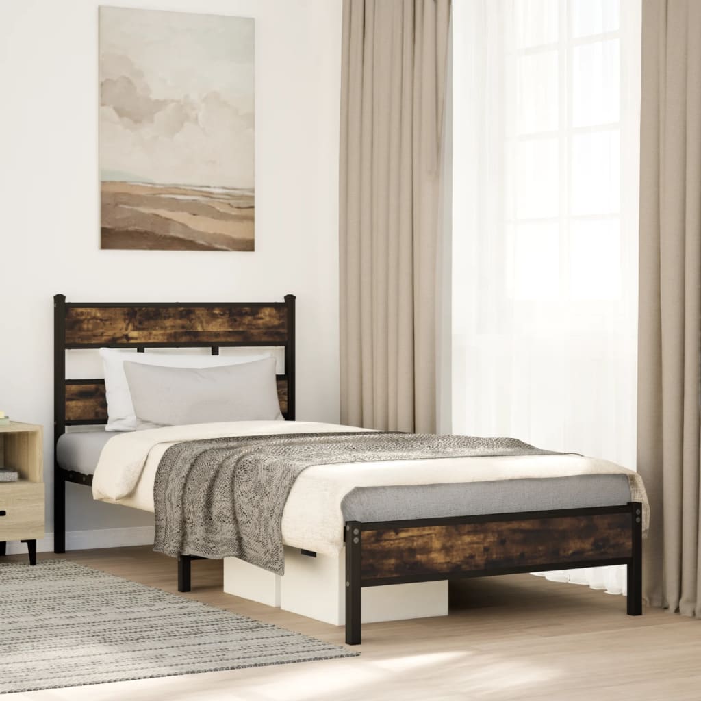 Giroletto senza Materasso con Testiera Rovere Sonoma 80x200 cm