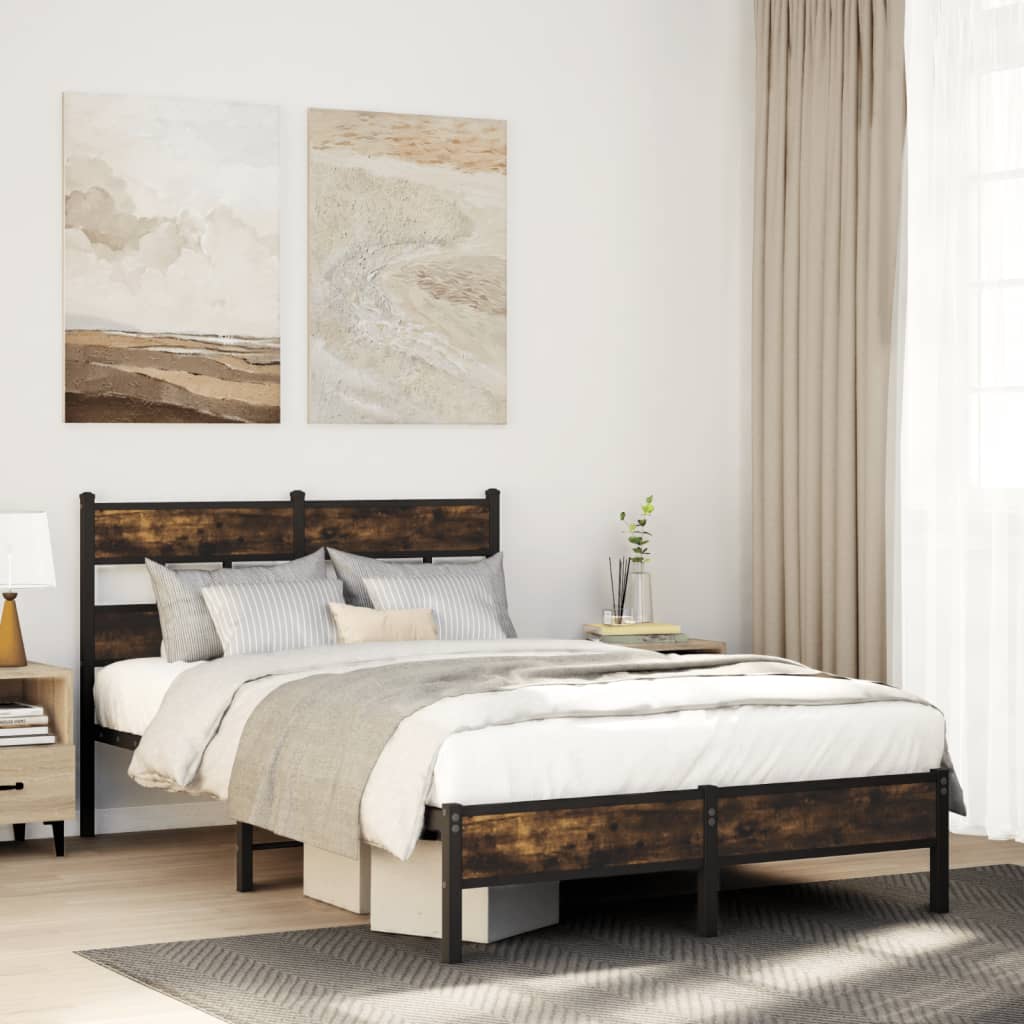 Giroletto senza Materasso con Testiera Rovere Sonoma 120x190 cm