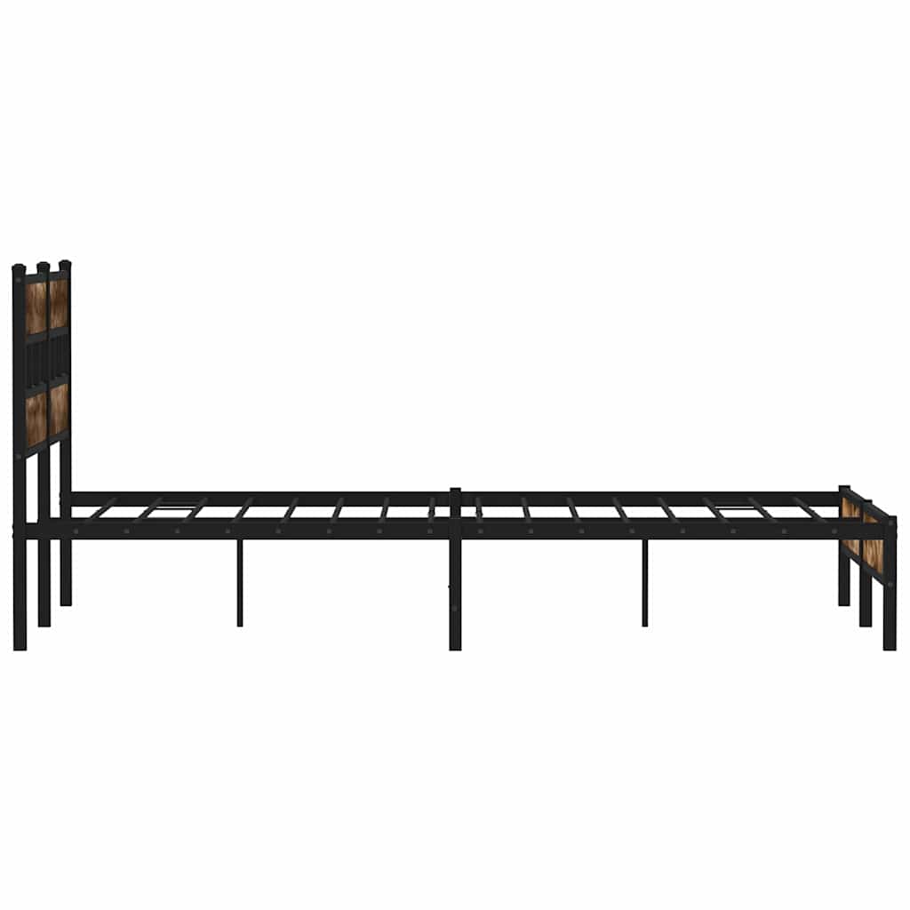 Giroletto senza Materasso con Testiera Rovere Sonoma 137x190 cm