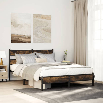 Giroletto senza Materasso con Testiera Rovere Sonoma 150x200 cm