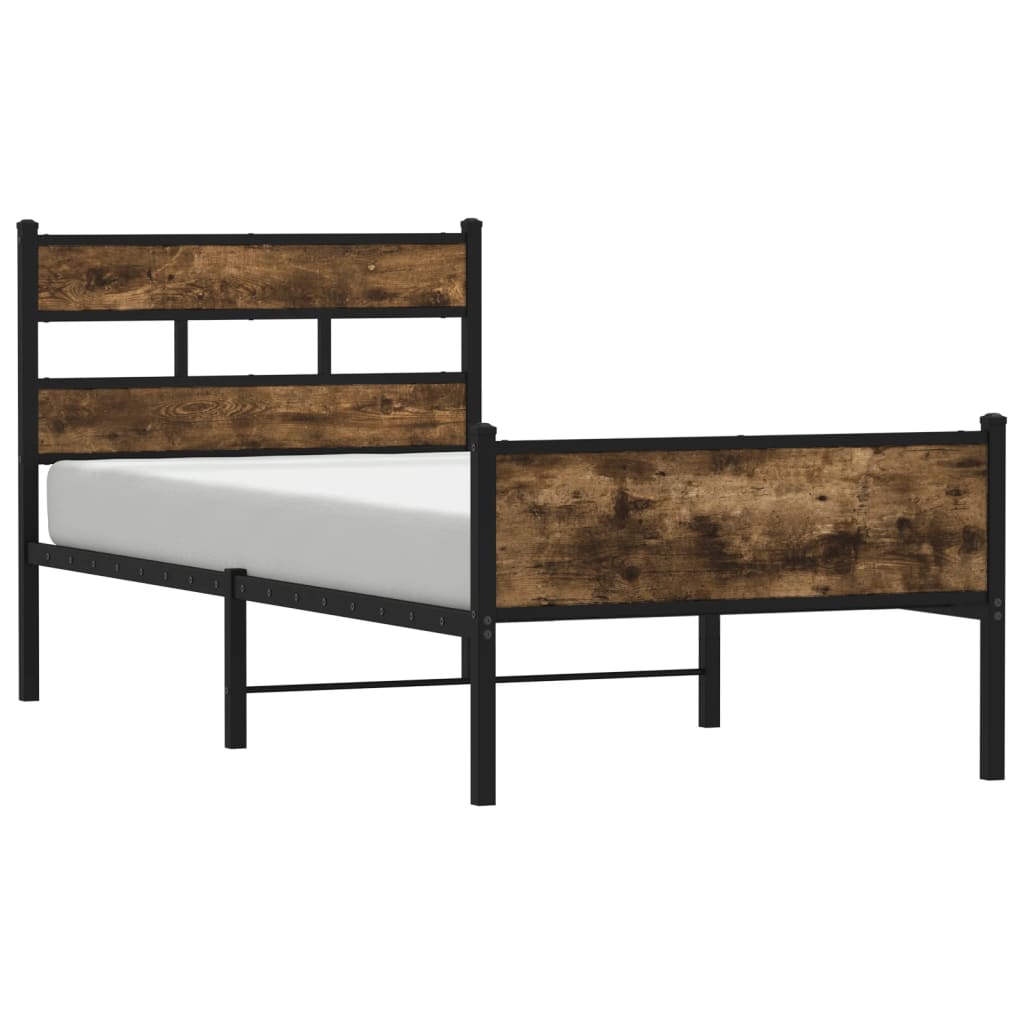 Giroletto senza Materasso Rovere Fumo 100x190 cm in Truciolato