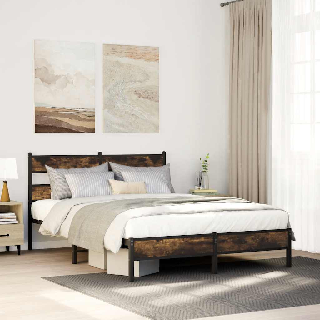 Giroletto senza Materasso Rovere Fumo 100x200 cm in Truciolato