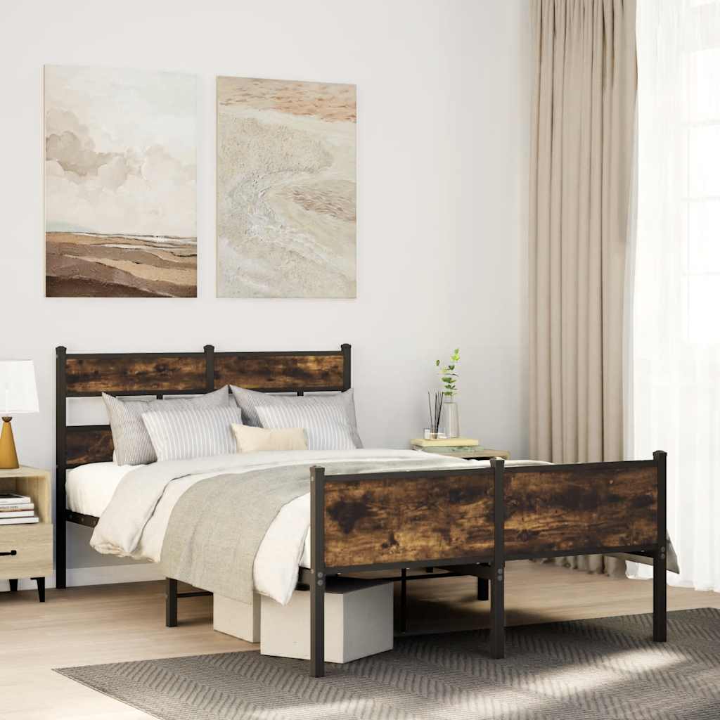 Giroletto senza Materasso Rovere Fumo 120x200 cm in Truciolato