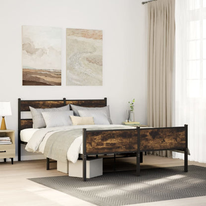 Giroletto senza Materasso Rovere Fumo 137x190 cm in Truciolato