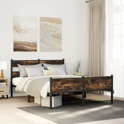 Giroletto senza Materasso Rovere Fumo 150x200 cm in Truciolato