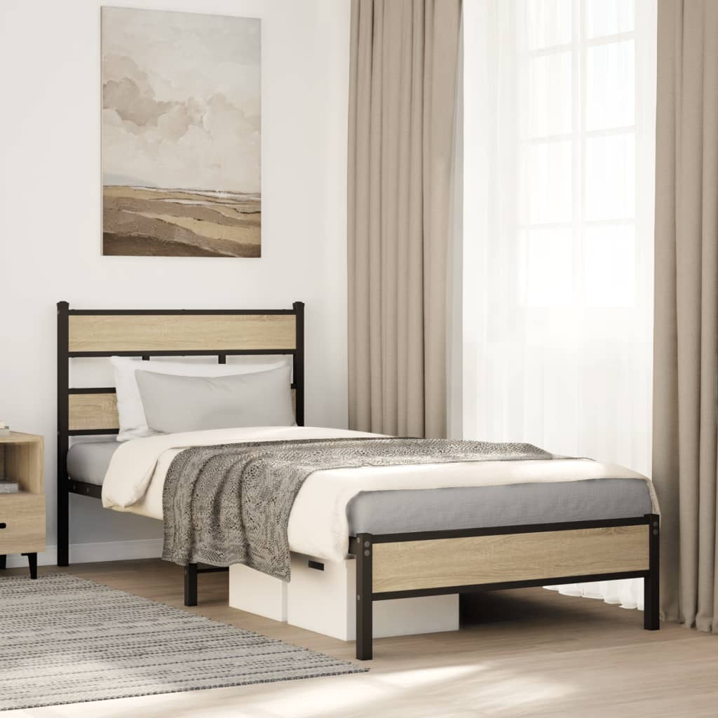 Giroletto senza Materasso Rovere Sonoma 100x190cm in Truciolato