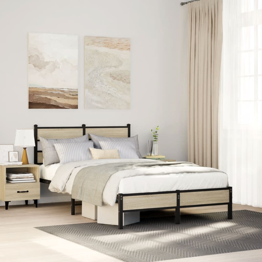 Giroletto senza Materasso Rovere Sonoma 120x190cm in Truciolato
