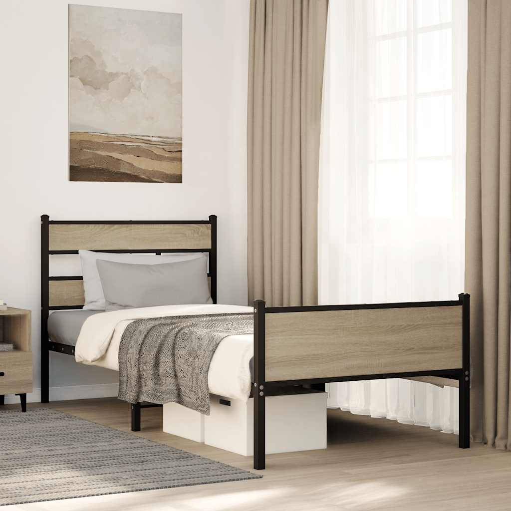 Giroletto senza Materasso Rovere Sonoma 80x200 cm in Truciolato