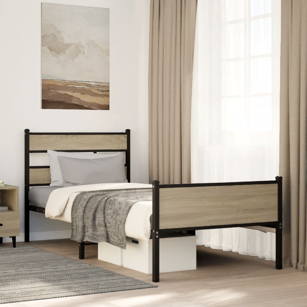 Giroletto senza Materasso Rovere Sonoma 100x200cm in Truciolato