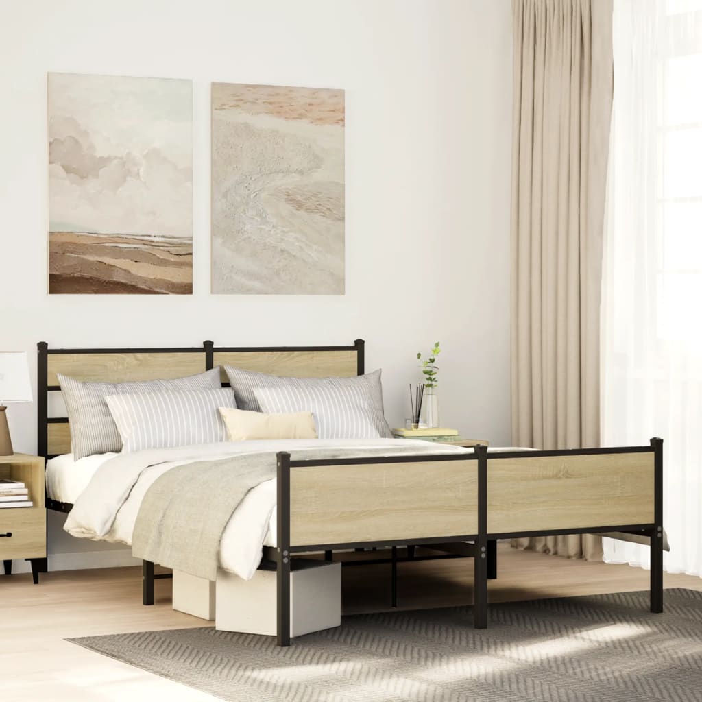 Giroletto senza Materasso Rovere Sonoma 137x190cm in Truciolato