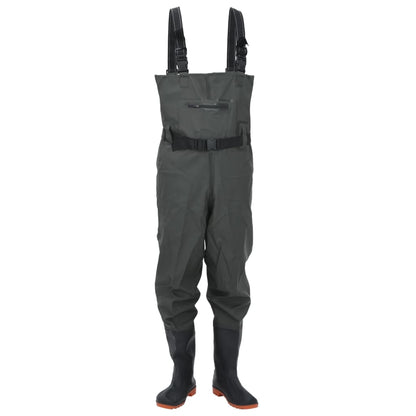 Wader con Stivali e Cintura Verde Scuro Taglia 38