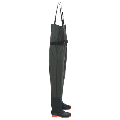 Wader con Stivali e Cintura Verde Scuro Taglia 40