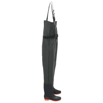 Wader con Stivali e Cintura Verde Scuro Taglia 42