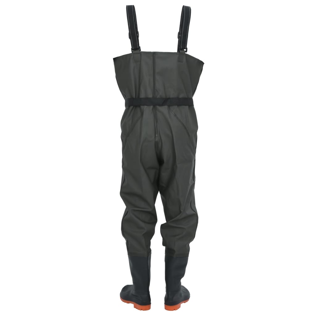 Wader con Stivali e Cintura Verde Scuro Taglia 43