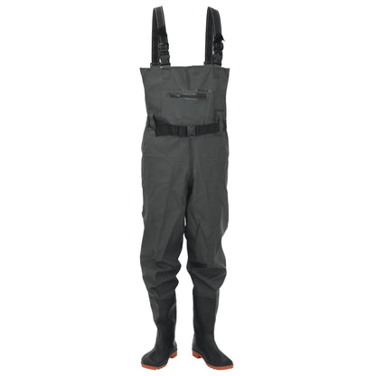 Wader con Stivali e Cintura Verde Scuro Taglia 44
