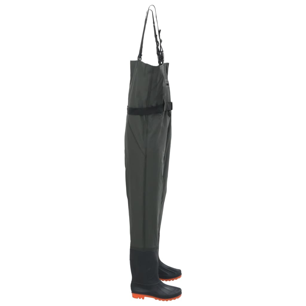 Wader con Stivali e Cintura Verde Scuro Taglia 44