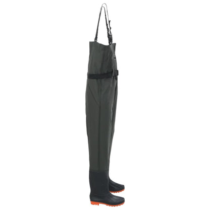 Wader con Stivali e Cintura Verde Scuro Taglia 44