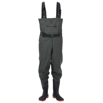 Wader con Stivali e Cintura Verde Scuro Taglia 45