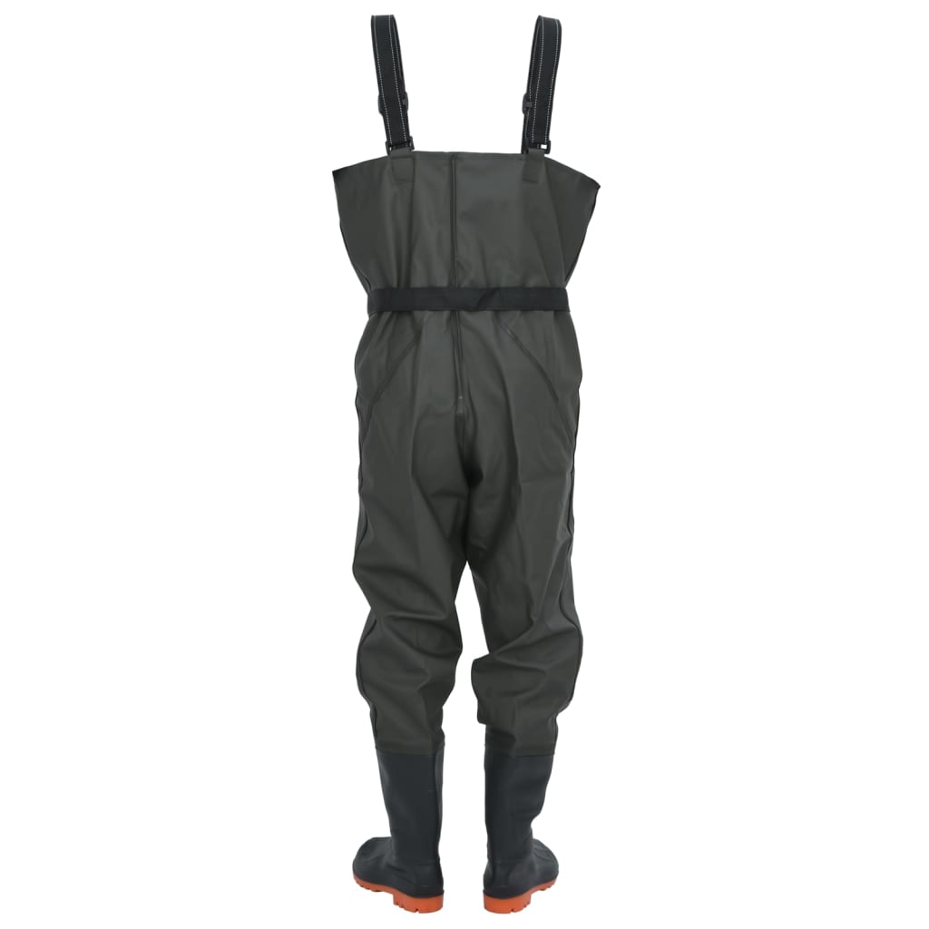 Wader con Stivali e Cintura Verde Scuro Taglia 45