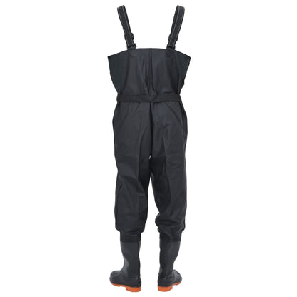 Wader con Stivali e Cintura Nero Taglia 43