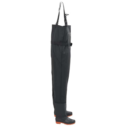 Wader con Stivali e Cintura Nero Taglia 44