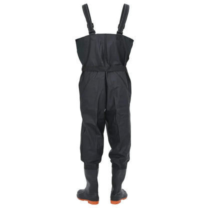 Wader con Stivali e Cintura Nero Taglia 46