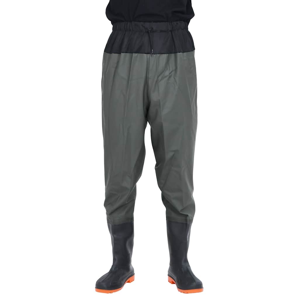 Wader da Pesca alla Vita con Stivali Verde Scuro Taglia 45