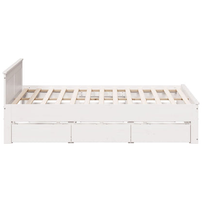 Giroletto senza Materasso con Testiera Bianco 180x200 cm Pino