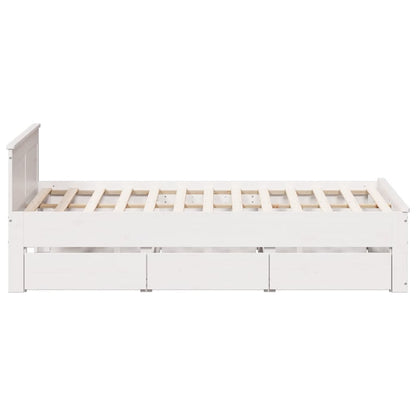 Giroletto senza Materasso con Testata Bianco 150x200 cm Pino