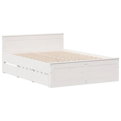 Giroletto senza Materasso con Testata Bianco 140x200 cm Pino
