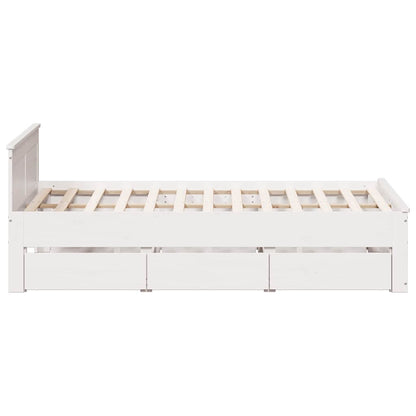 Giroletto senza Materasso con Testata Bianco 140x190 cm Pino